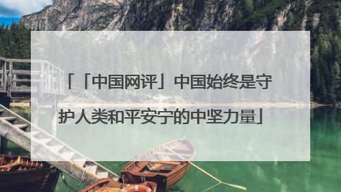 「中国网评」中国始终是守护人类和平安宁的中坚力量