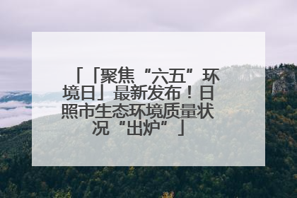 「聚焦“六五”环境日」最新发布！日照市生态环境质量状况“出炉”