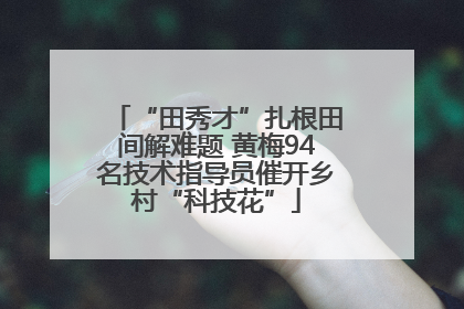 “田秀才”扎根田间解难题 黄梅94名技术指导员催开乡村“科技花”