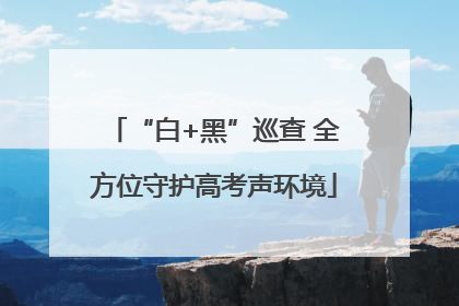 “白+黑”巡查 全方位守护高考声环境