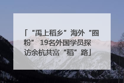 “禹上稻乡”海外“圈粉” 19名外国学员探访余杭共富“稻”路