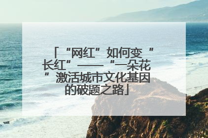 “网红”如何变“长红”——“一朵花”激活城市文化基因的破题之路