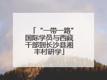 “一带一路”国际学员与西藏干部到长沙县湘丰村研学