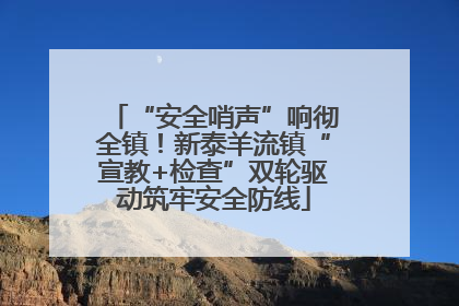 “安全哨声”响彻全镇！新泰羊流镇“宣教+检查”双轮驱动筑牢安全防线