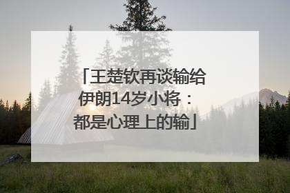 王楚钦再谈输给伊朗14岁小将：都是心理上的输