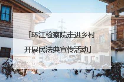 环江检察院走进乡村开展民法典宣传活动