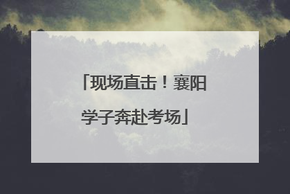 现场直击！襄阳学子奔赴考场