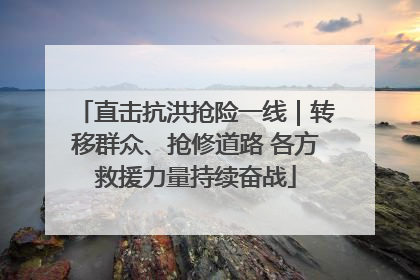 直击抗洪抢险一线｜转移群众、抢修道路 各方救援力量持续奋战