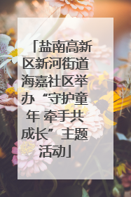 盐南高新区新河街道海嘉社区举办“守护童年 牵手共成长”主题活动