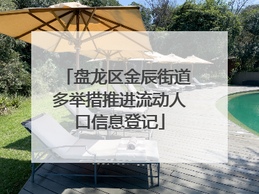盘龙区金辰街道多举措推进流动人口信息登记
