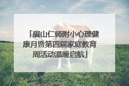 眉山仁师附小心理健康月暨第四届家庭教育周活动温暖启航