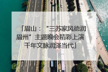 眉山：“三苏家风德润眉州”主题晚会精彩上演千年文脉润泽当代