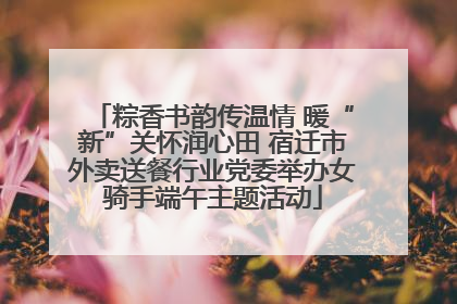 粽香书韵传温情 暖“新”关怀润心田 宿迁市外卖送餐行业党委举办女骑手端午主题活动