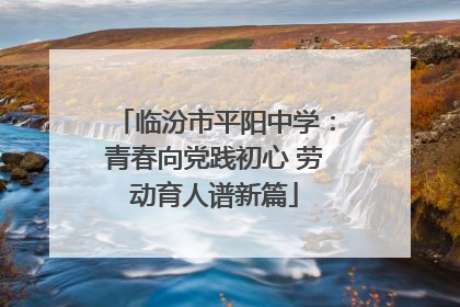 临汾市平阳中学：青春向党践初心 劳动育人谱新篇