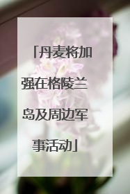 丹麦将加强在格陵兰岛及周边军事活动