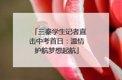三秦学生记者直击中考首日：温情护航梦想起航