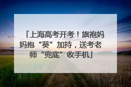 上海高考开考！旗袍妈妈抱“葵”加持，送考老师“兜底”收手机