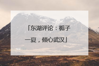 东湖评论：栀子一夏，倾心武汉