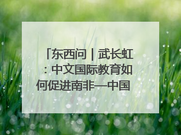 东西问｜武长虹：中文国际教育如何促进南非—中国人文交流？