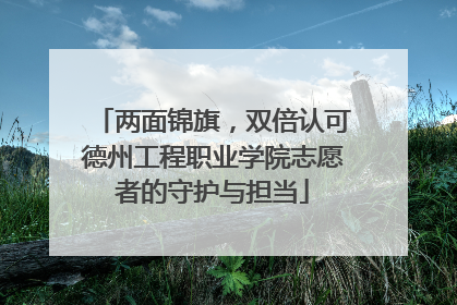 两面锦旗，双倍认可德州工程职业学院志愿者的守护与担当