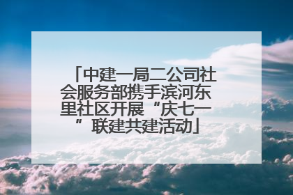中建一局二公司社会服务部携手滨河东里社区开展“庆七一”联建共建活动
