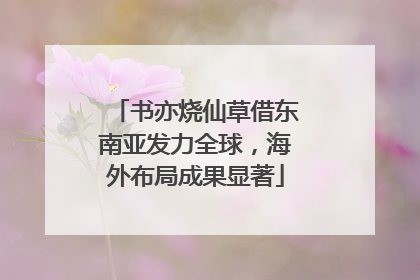 书亦烧仙草借东南亚发力全球，海外布局成果显著