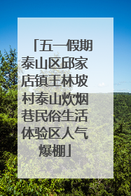 五一假期泰山区邱家店镇王林坡村泰山炊烟巷民俗生活体验区人气爆棚