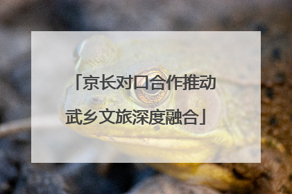 京长对口合作推动武乡文旅深度融合