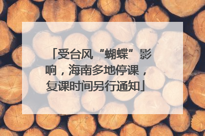 受台风“蝴蝶”影响，海南多地停课，复课时间另行通知
