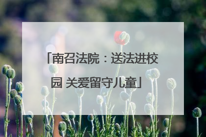 南召法院：送法进校园 关爱留守儿童
