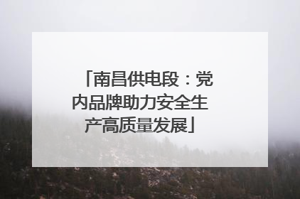 南昌供电段：党内品牌助力安全生产高质量发展