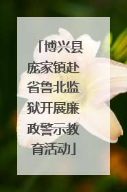 博兴县庞家镇赴省鲁北监狱开展廉政警示教育活动