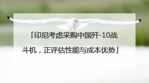 印尼考虑采购中国歼-10战斗机，正评估性能与成本优势