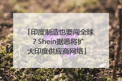 印度制造也要闯全球？Shein据悉将扩大印度供应商网络