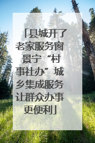 县城开了老家服务窗 景宁“村事社办”城乡集成服务让群众办事更便利