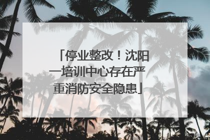 停业整改！沈阳一培训中心存在严重消防安全隐患