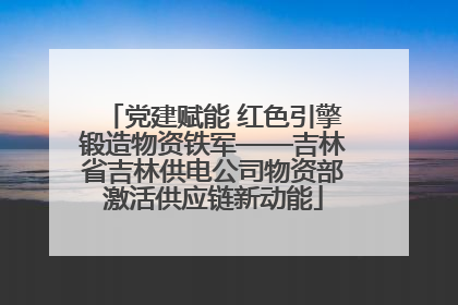 党建赋能 红色引擎锻造物资铁军——吉林省吉林供电公司物资部激活供应链新动能