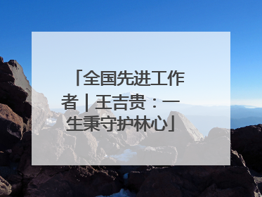 全国先进工作者｜王吉贵：一生秉守护林心