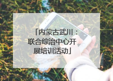 内蒙古武川：联合综治中心开展培训活动