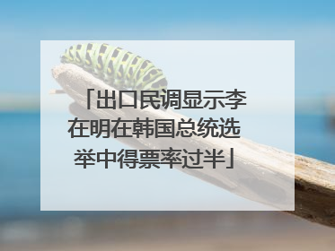 出口民调显示李在明在韩国总统选举中得票率过半