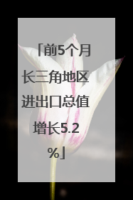 前5个月长三角地区进出口总值增长5.2%