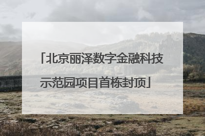 北京丽泽数字金融科技示范园项目首栋封顶