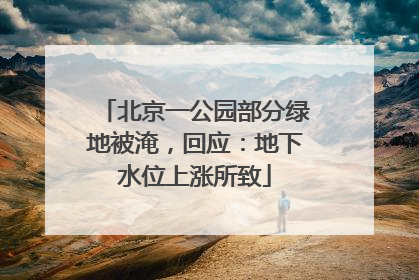 北京一公园部分绿地被淹，回应：地下水位上涨所致