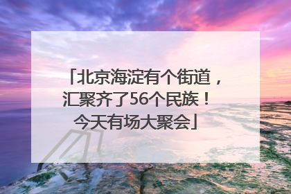 北京海淀有个街道，汇聚齐了56个民族！今天有场大聚会