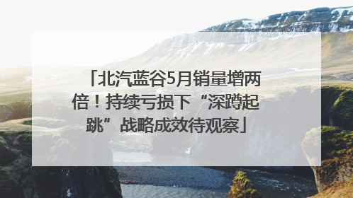 北汽蓝谷5月销量增两倍！持续亏损下“深蹲起跳”战略成效待观察