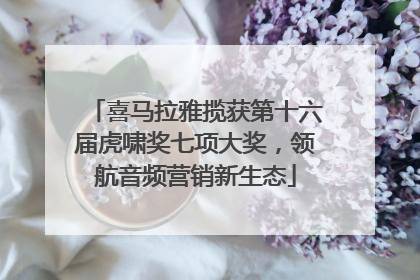 喜马拉雅揽获第十六届虎啸奖七项大奖，领航音频营销新生态