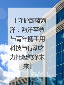 守护蔚蓝海洋：海洋至尊与青年携手用科技与行动之力托起纯净未来