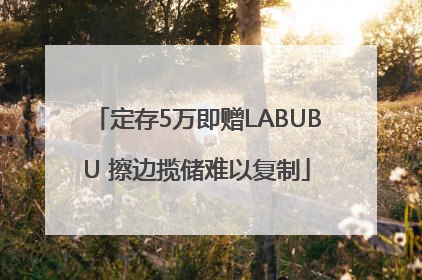 定存5万即赠LABUBU 擦边揽储难以复制
