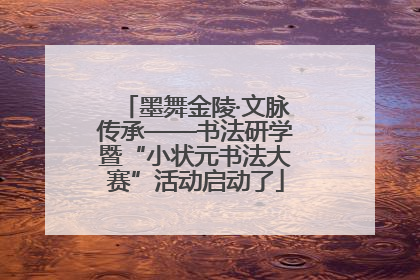 墨舞金陵·文脉传承——书法研学暨“小状元书法大赛”活动启动了