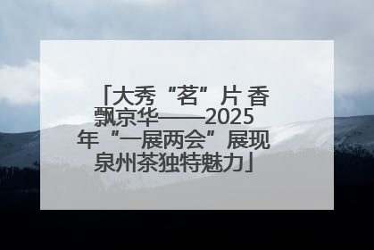 大秀“茗”片 香飘京华——2025年“一展两会”展现泉州茶独特魅力
